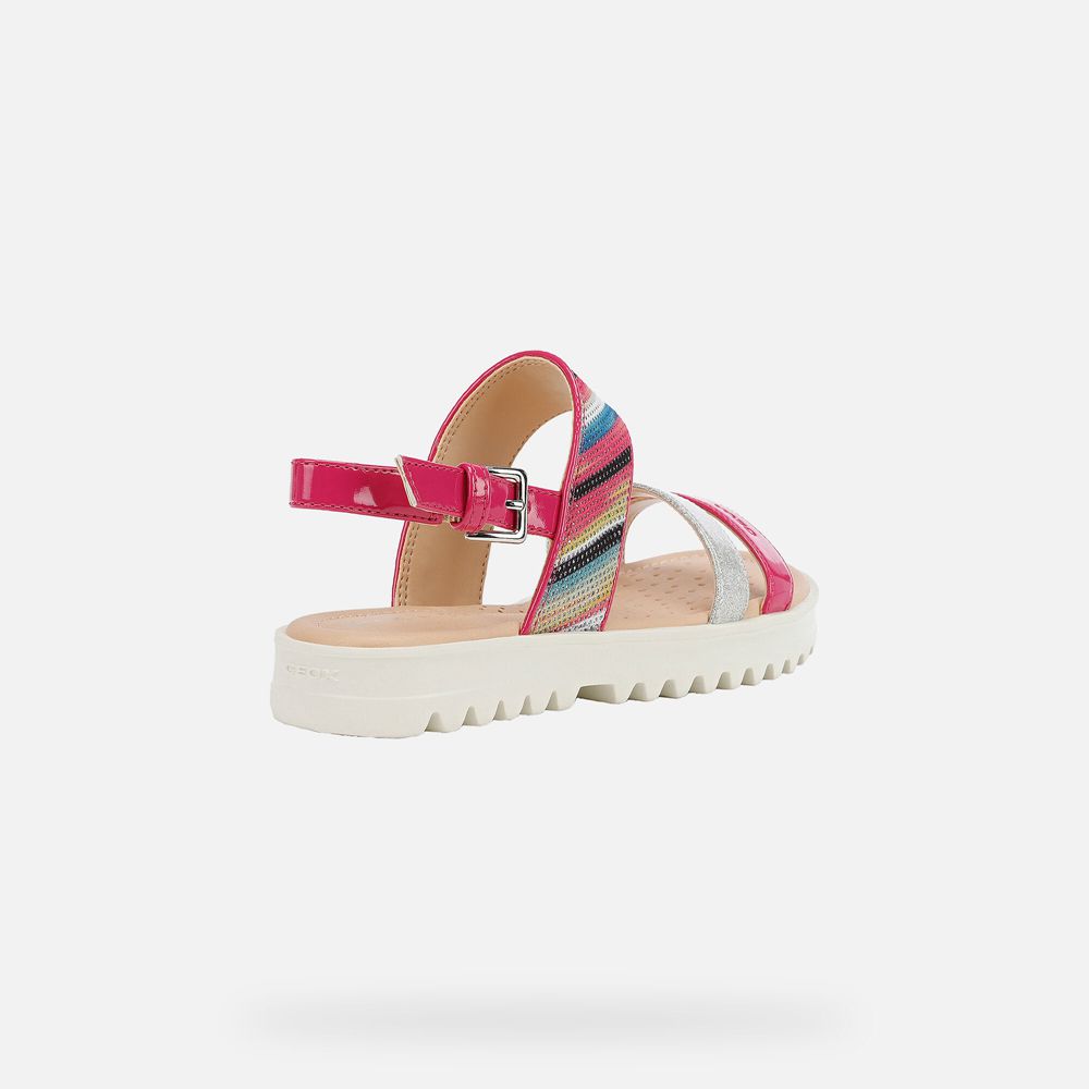 Geox Sandals Pink Coralie - Geox Girls Shoes - NDOYXW573